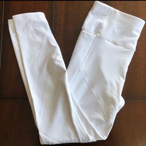 White, high waisted, fabletics leggings, size S